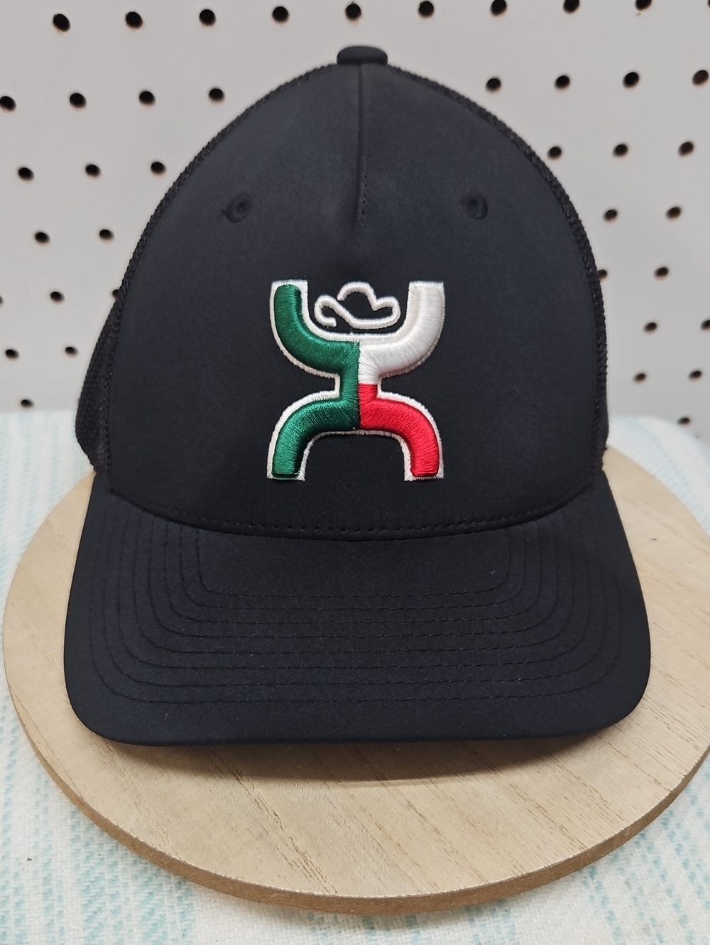 Hooey"BOQUILLAS"  Black Trucker Hat with Green, White & Red Logo